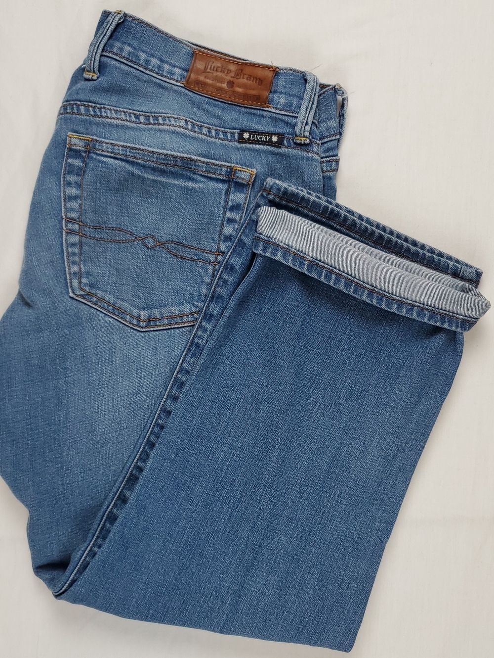 Lucky Brand Sweet N Crop Denim Jeans | Womens Medium Blue Wash Size 6/28